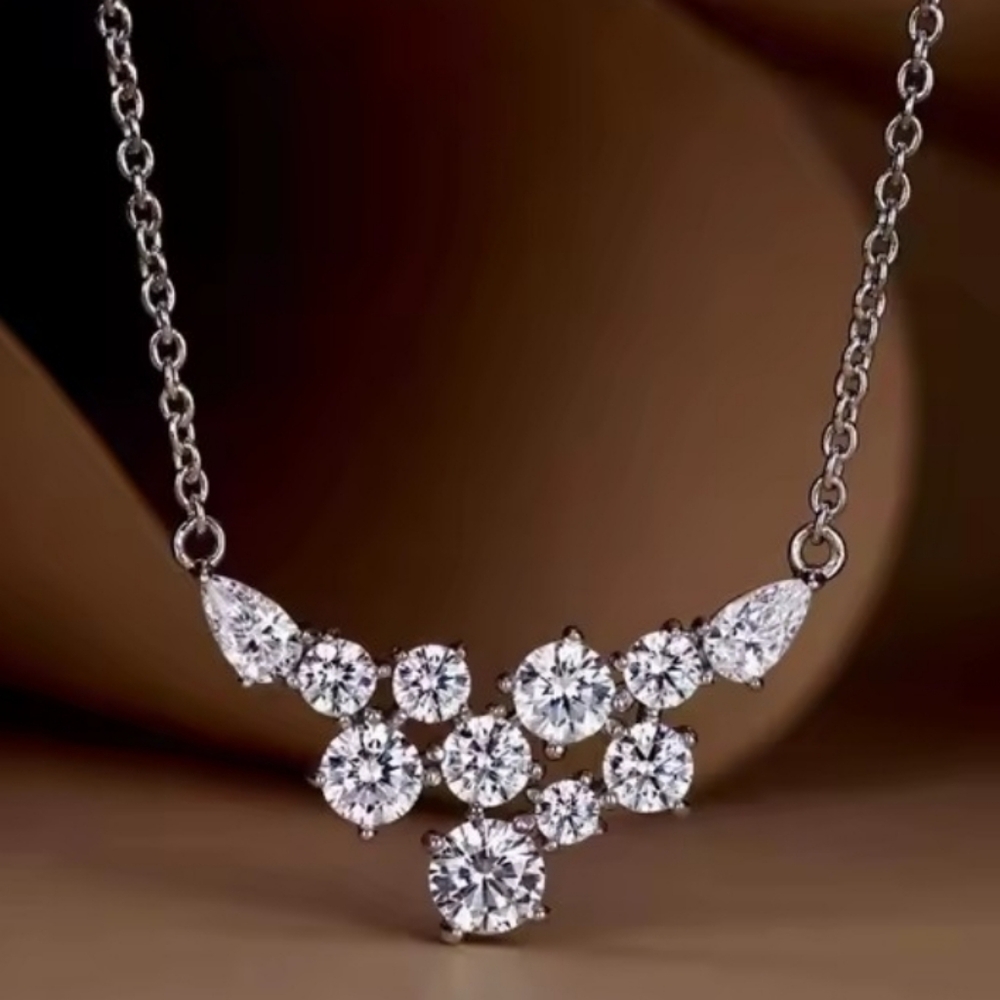 Huitan Multi Cubic Zirconia Pendant Necklace